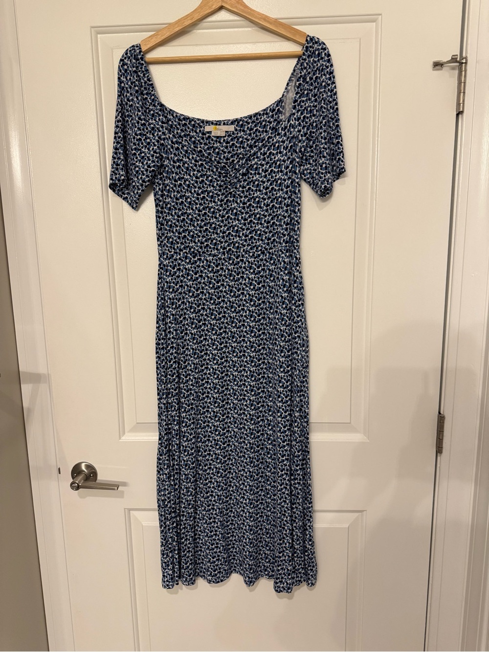 Boden Blue Dot Pattern Midi Dress